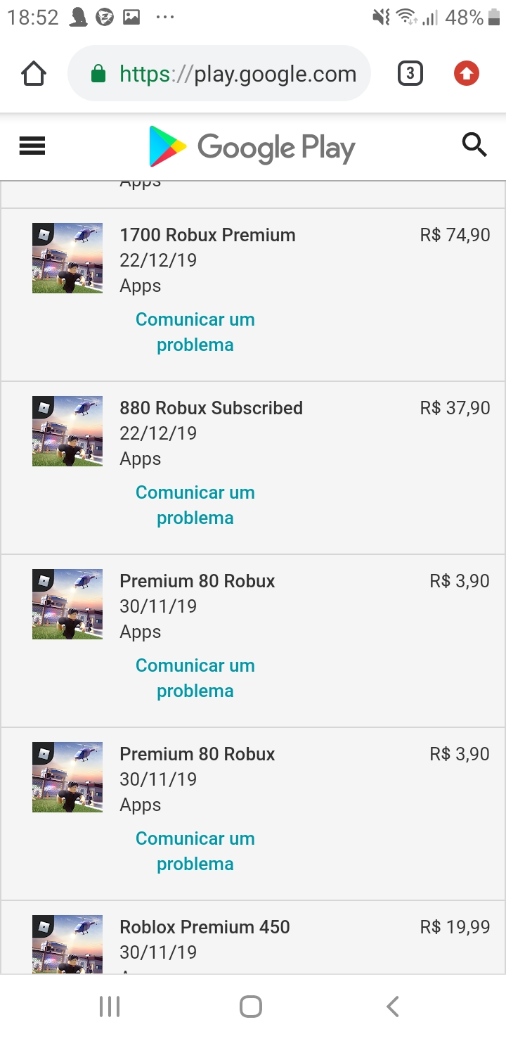 Reembolso do  prem - Comunidade Google Play