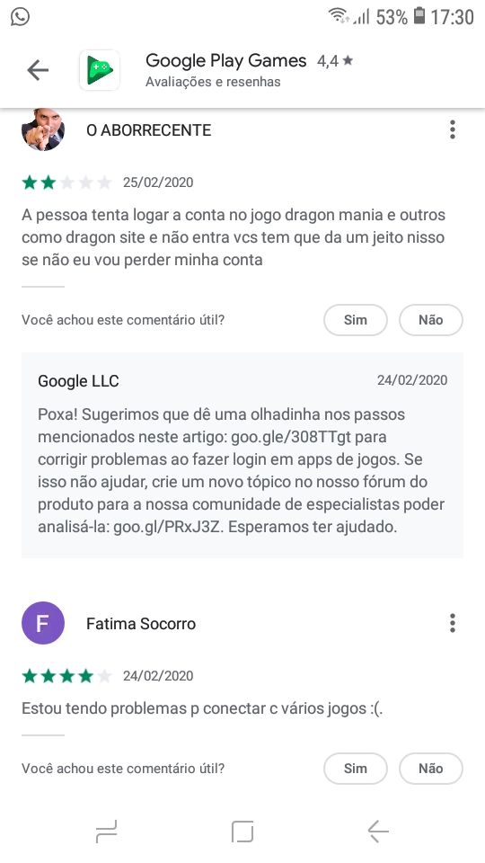 É um erro q vi várias pessoas com o mesmo celular relatando e mesmo assim  não resolvem. - Comunidade Google Play