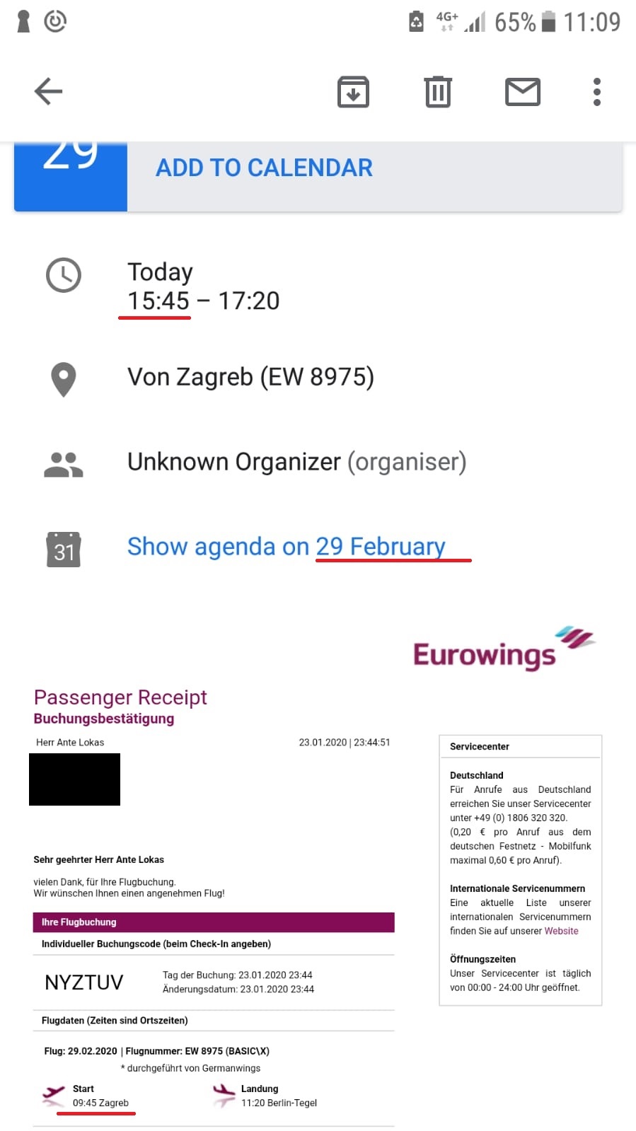 Missed flight because of wrong calendar generated info - Google Calendar  Community