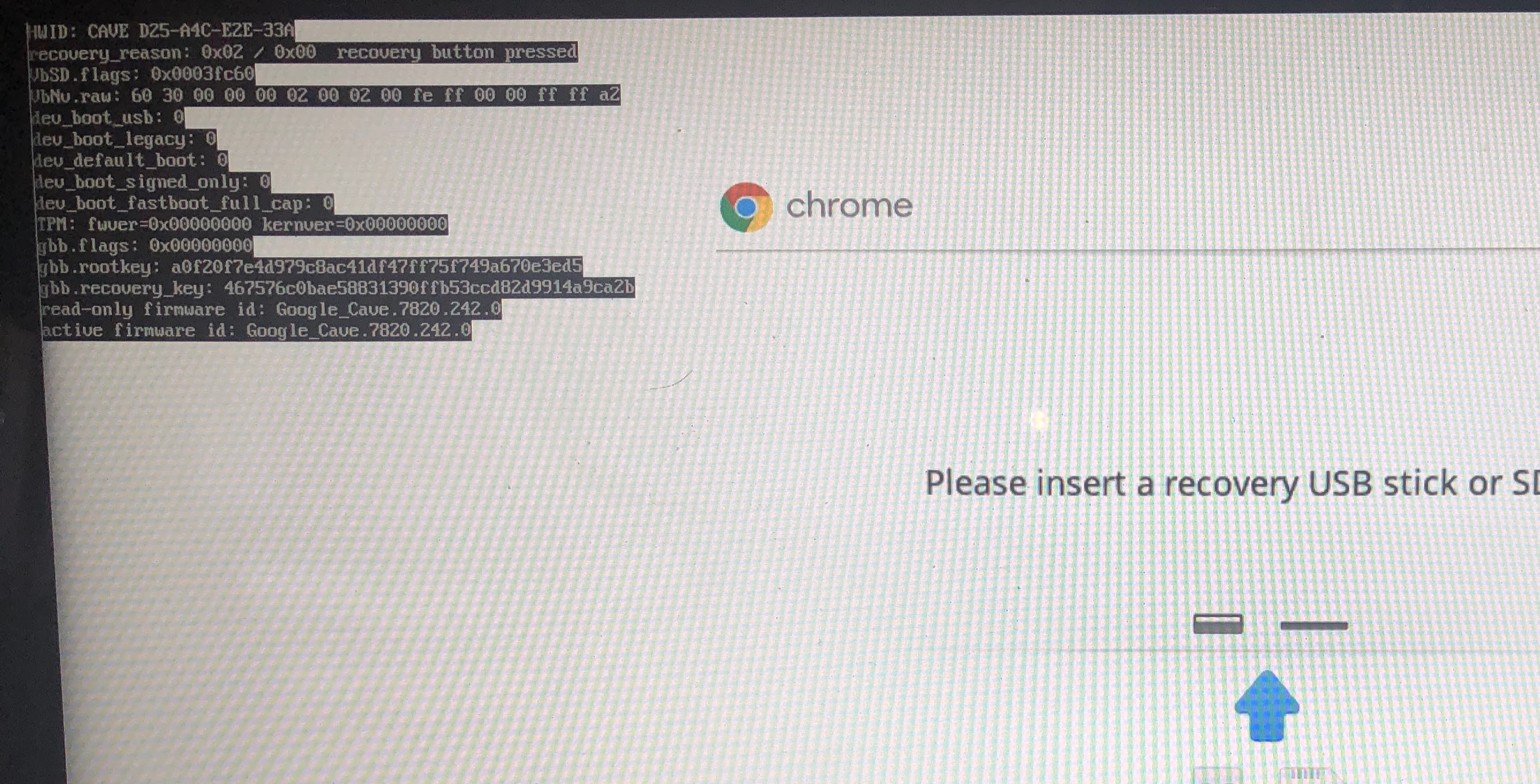 Cannot reinstall ChromeOS - getting &ldquo;security module on this 