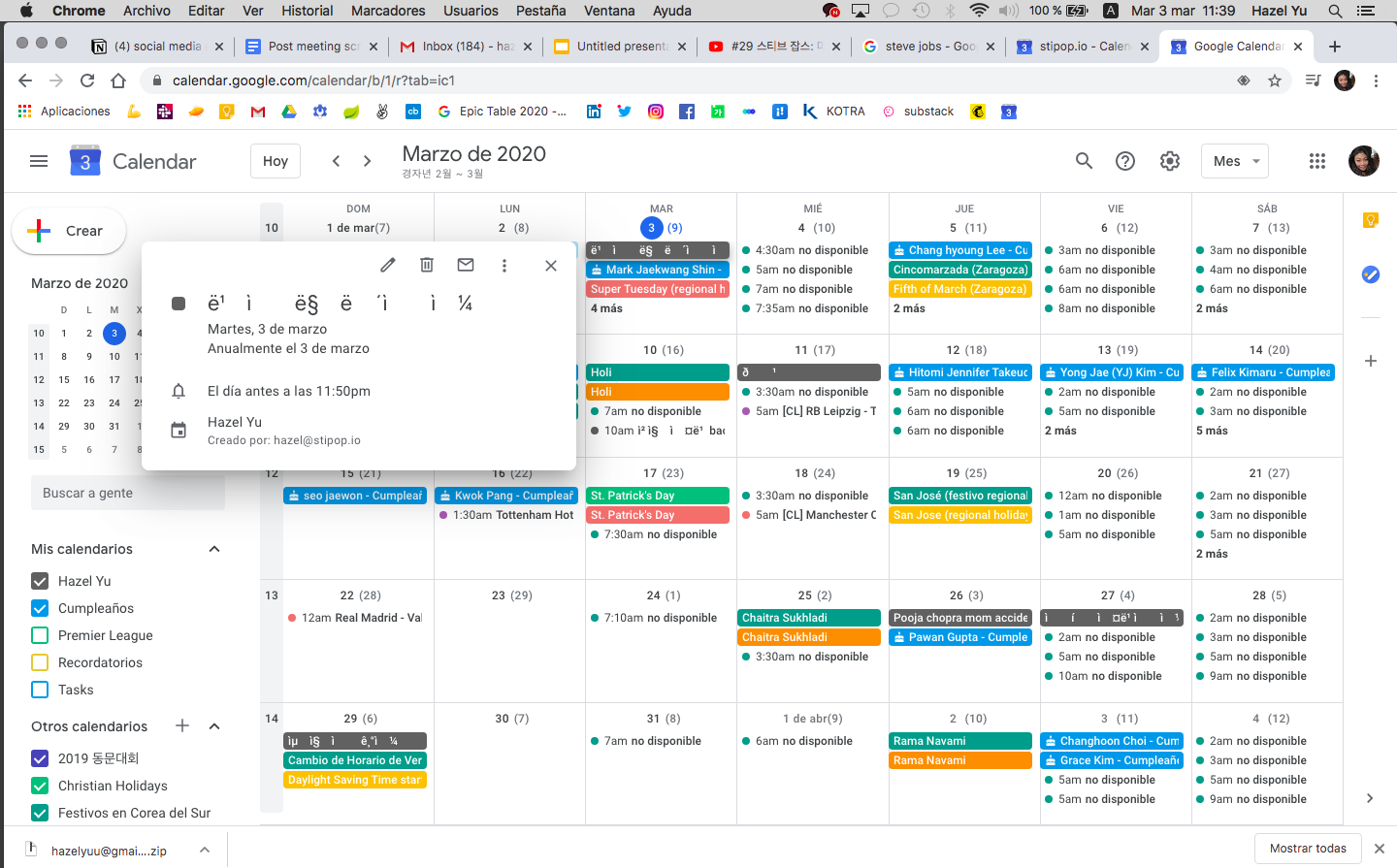 When Importing The Name Of All Events Were All Broken And Messed Up To Unknown Language Google Calendar Community