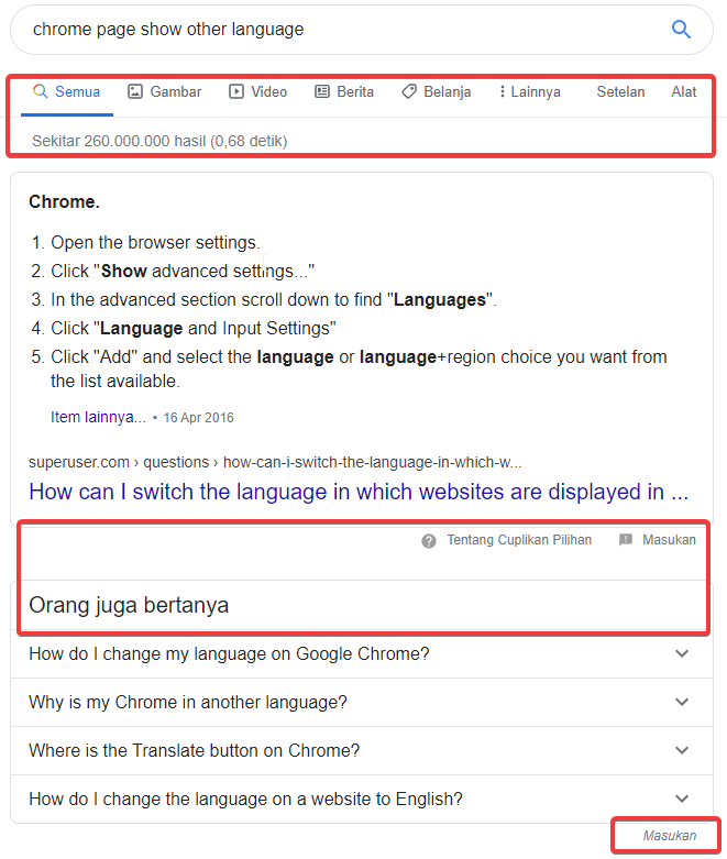 How to change language in google chrome