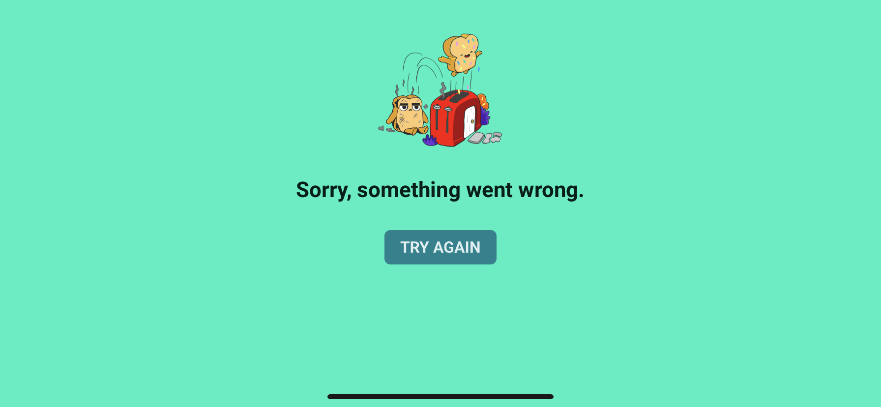 App won’t load only says “something went wrong” “try again” YouTube