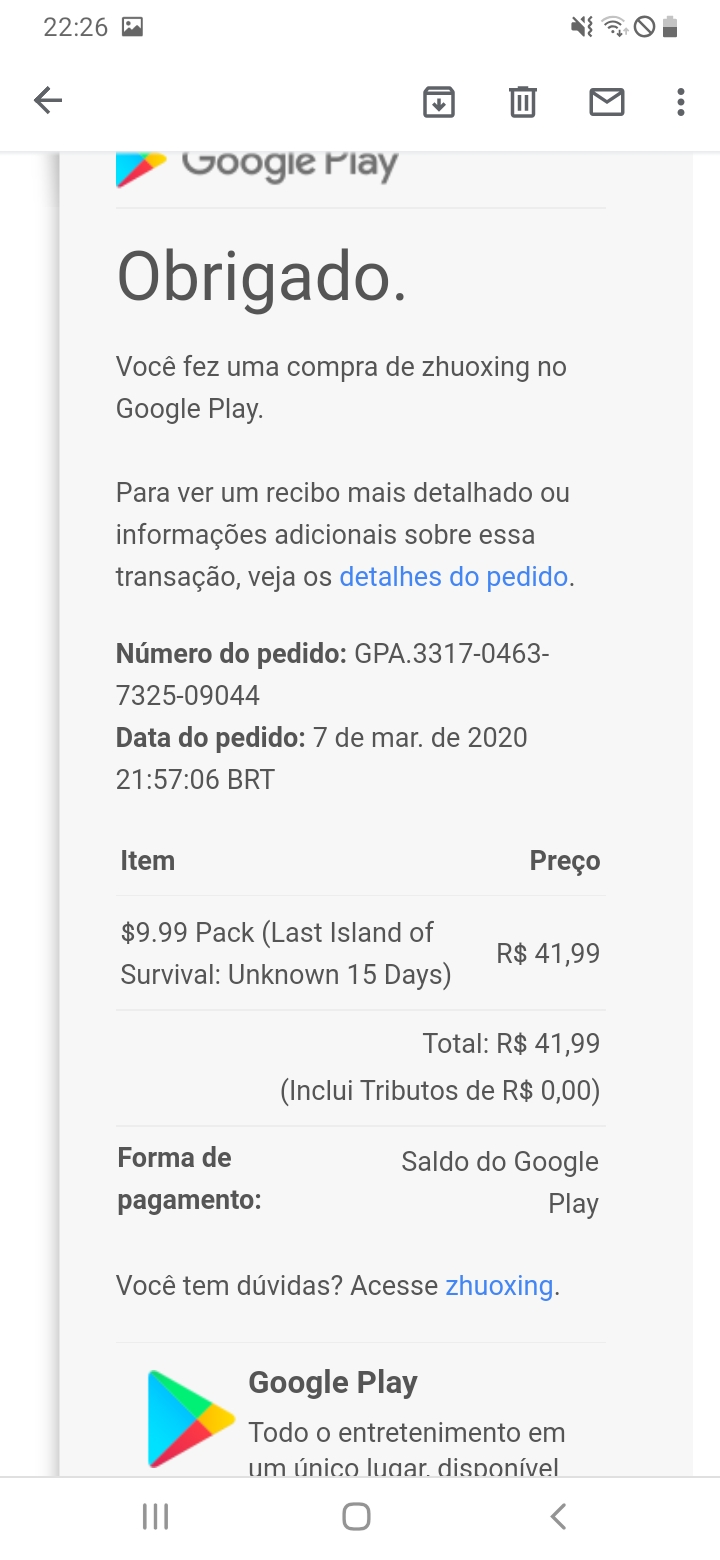 Google liberou pagamento de compra por mim - Comunidade Google Play