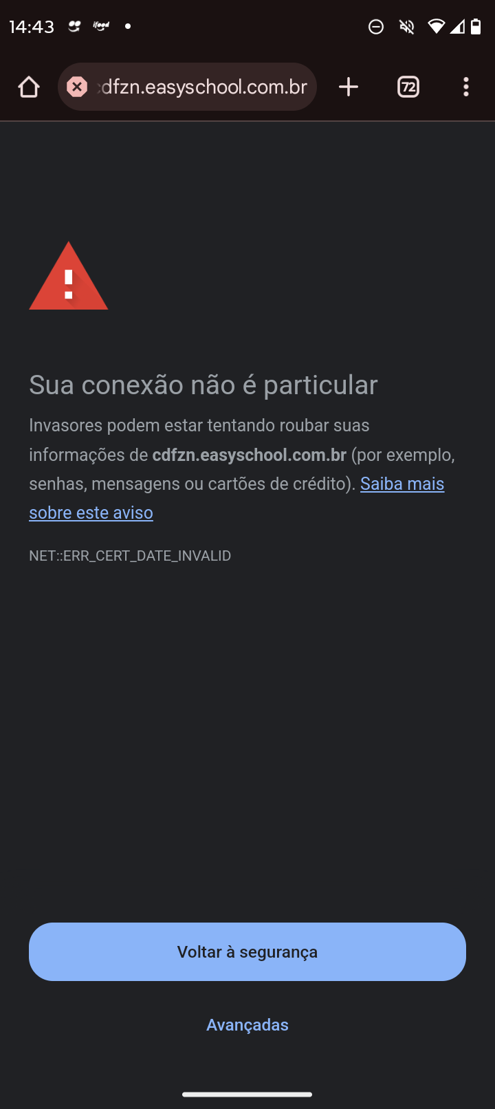 Conexão não particular e invasores tentando acessar - Comunidade