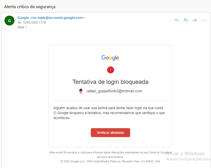 O blog do Google Brasil: Proteja sua Conta do Google com o Alerta de senha