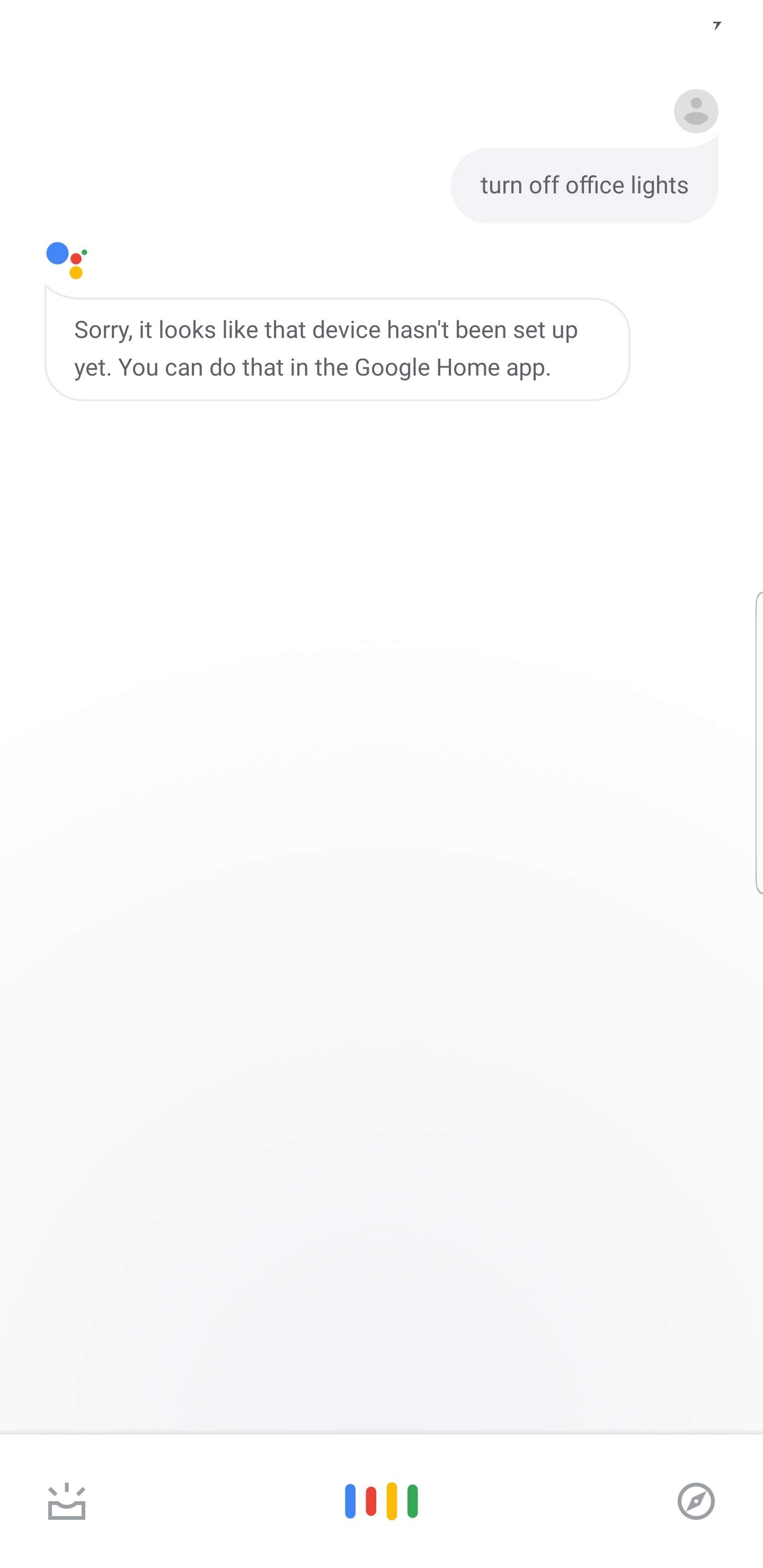 google home not turning on lights