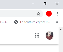 Pallino rosso sulla schermata del - Google Chrome