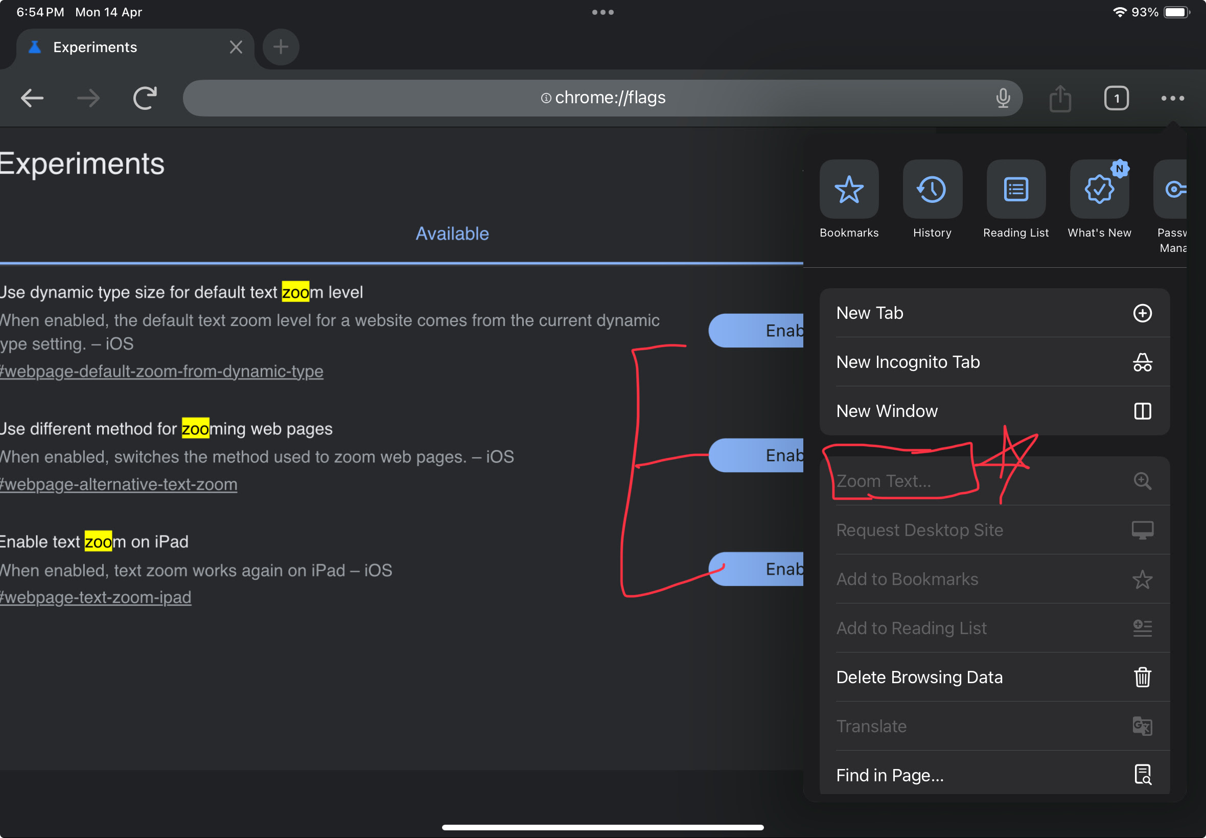 UNABLE “ZOOM TEXT” IN IPAD CHROME - Google Chrome Community
