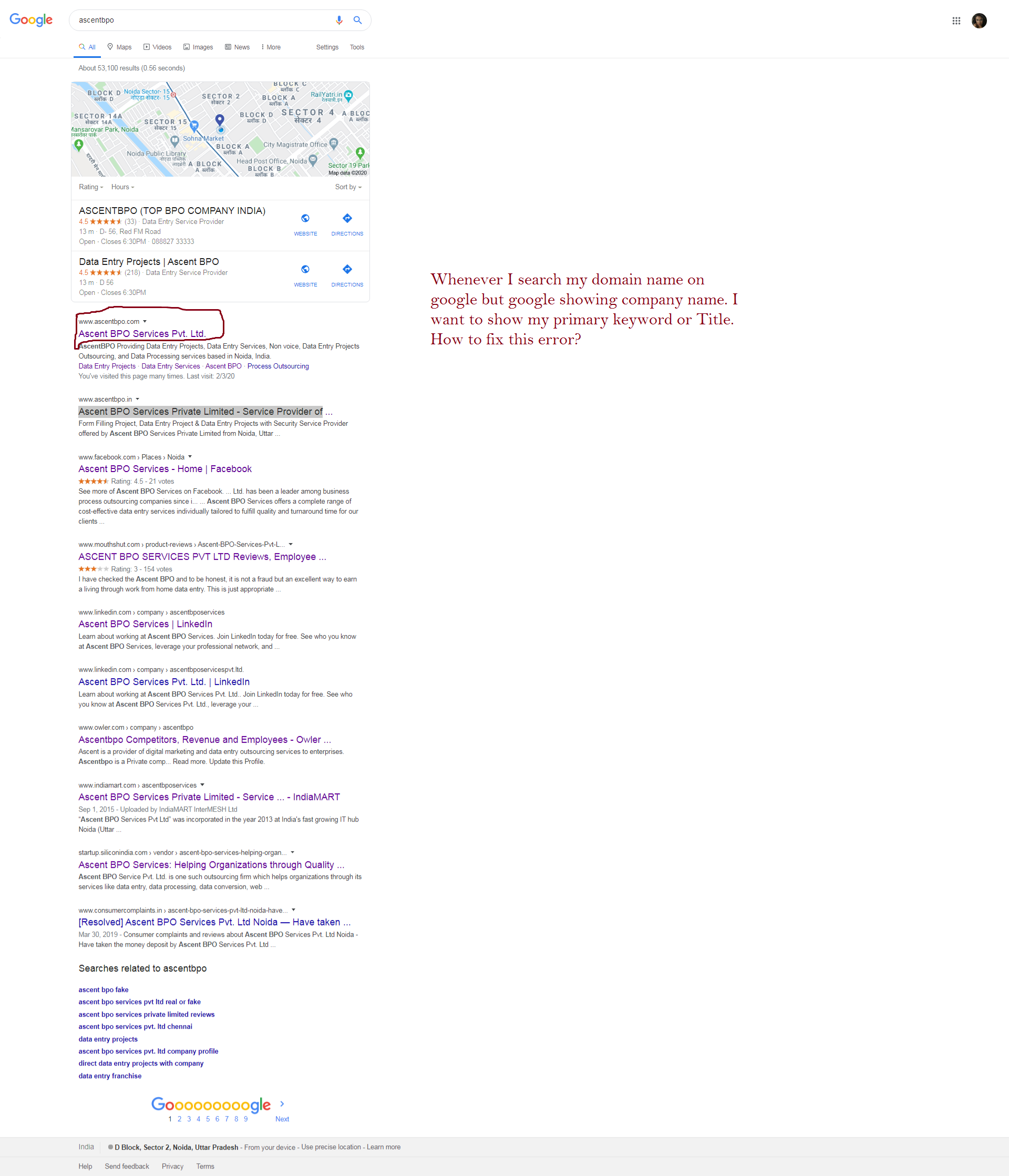 Wrong Site Name is shown in Google Search Result - Google Search Central  Community