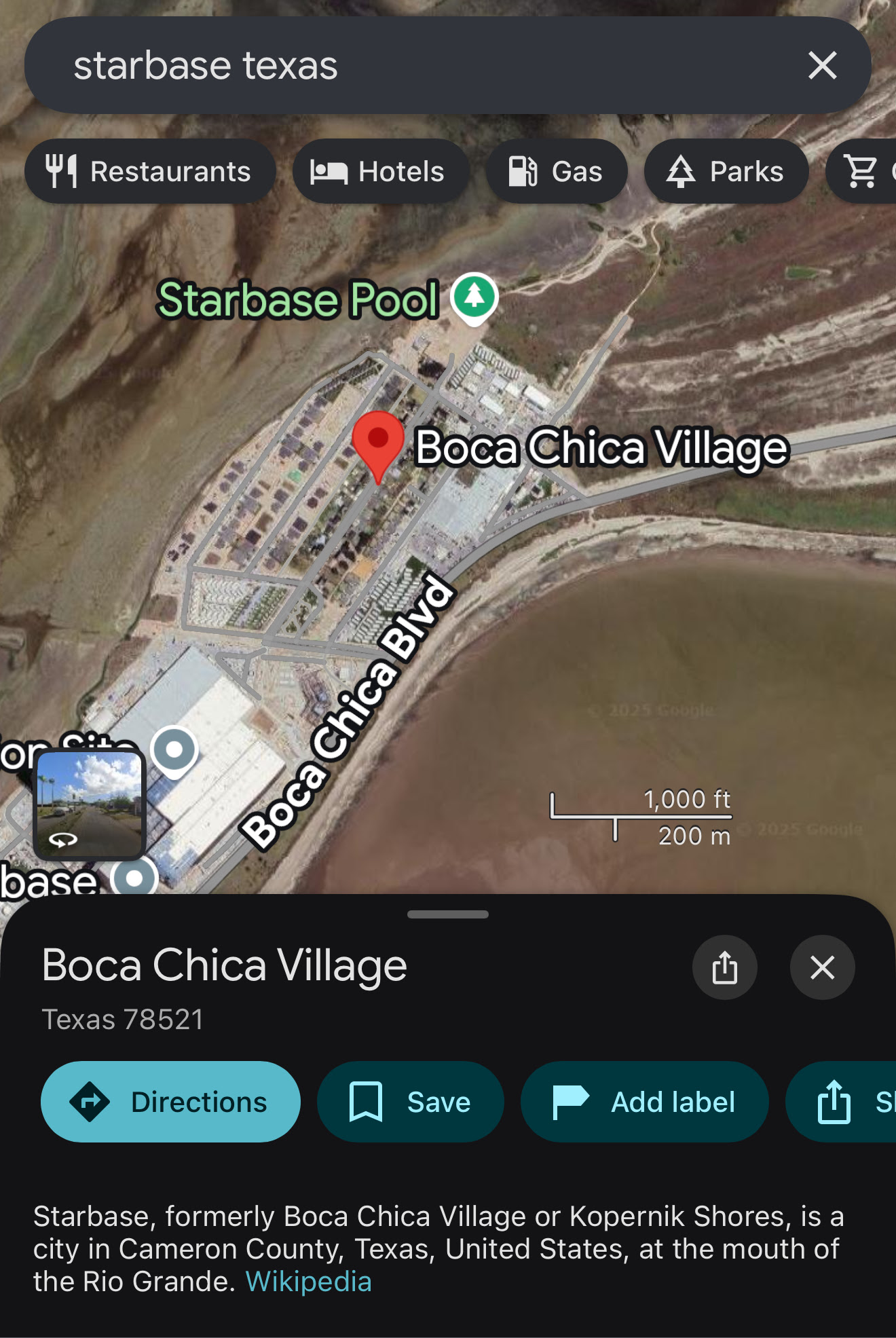 Starbase city name still not changed… - Google Maps Community