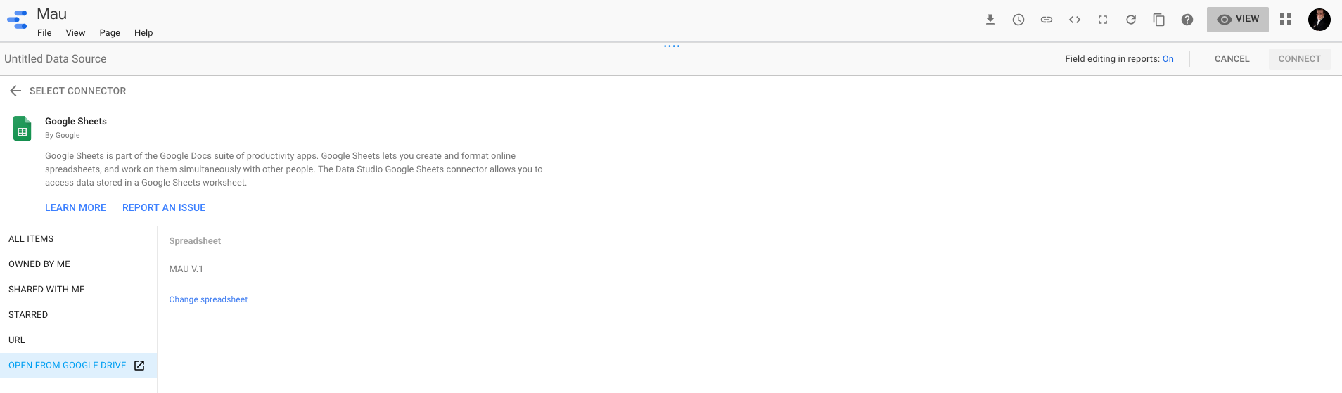 I can't get data studio to connect to a google sheet? - Looker Studio  Community
