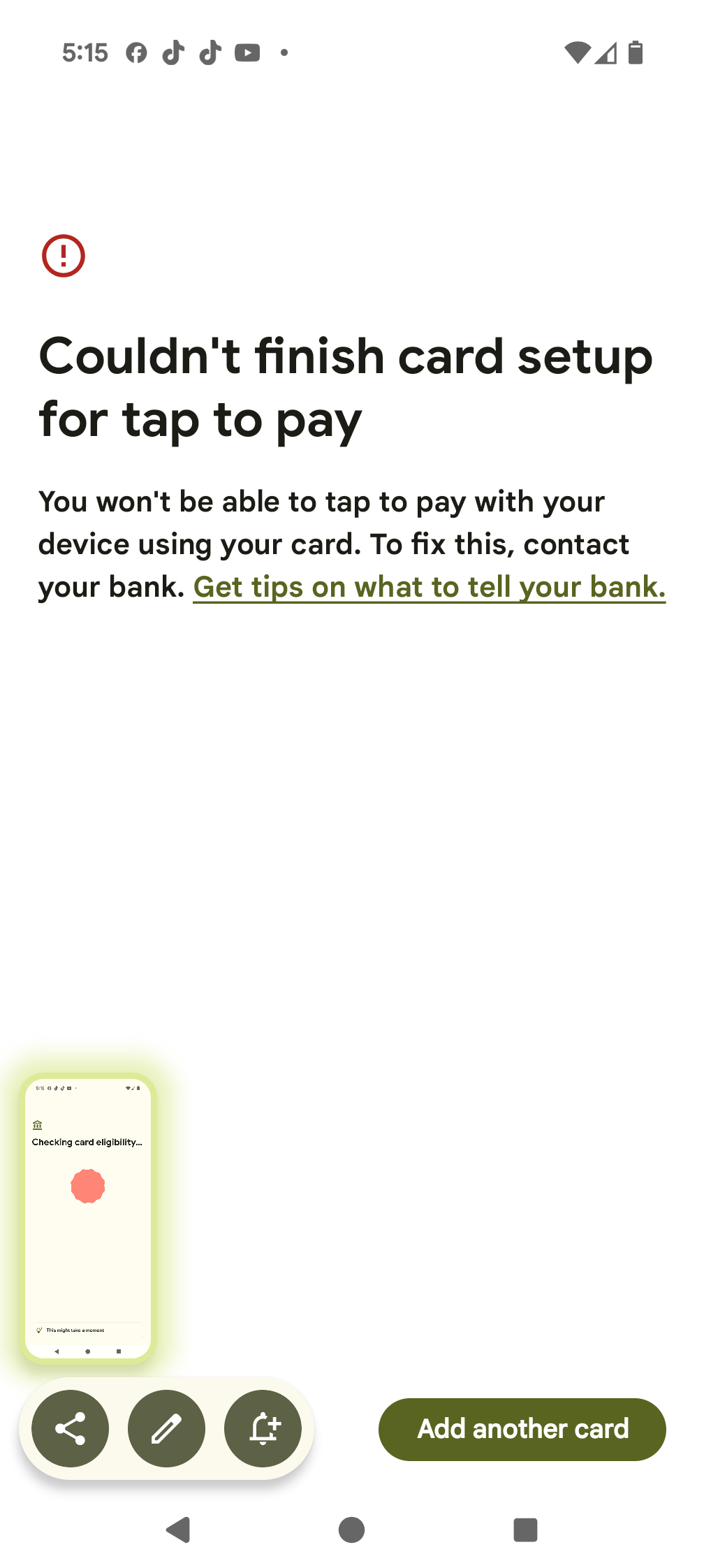 Fitbit Wallet gift card not supported no push provisioning manual entry required