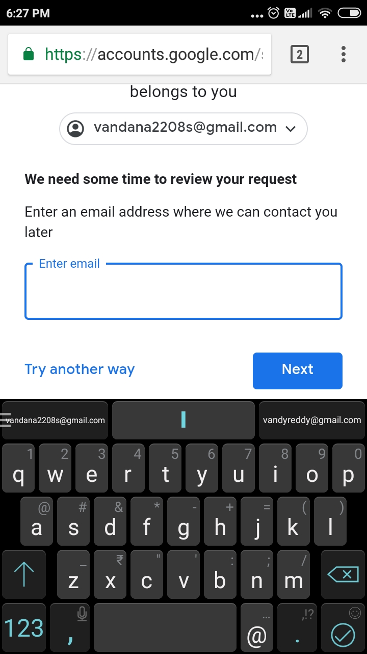 Why G Code Received To My Registered Mobile Number Is Not Recovering My