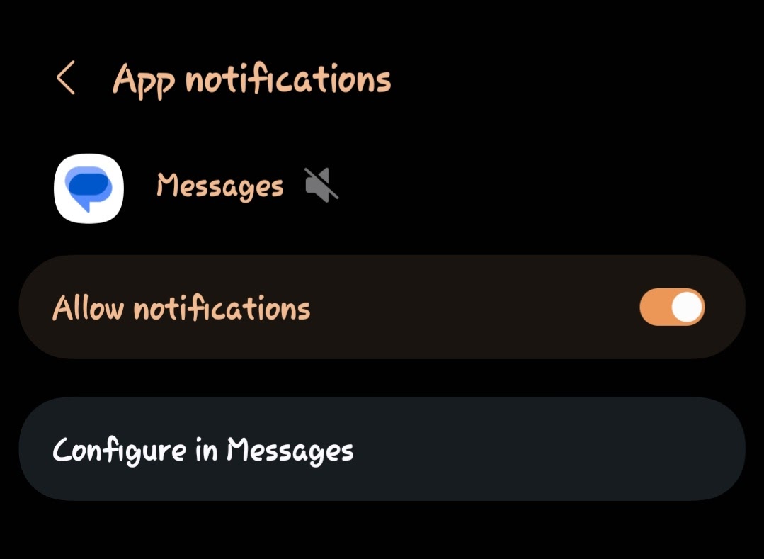 Received messages are silent - no sound or vibrate option available in  settings