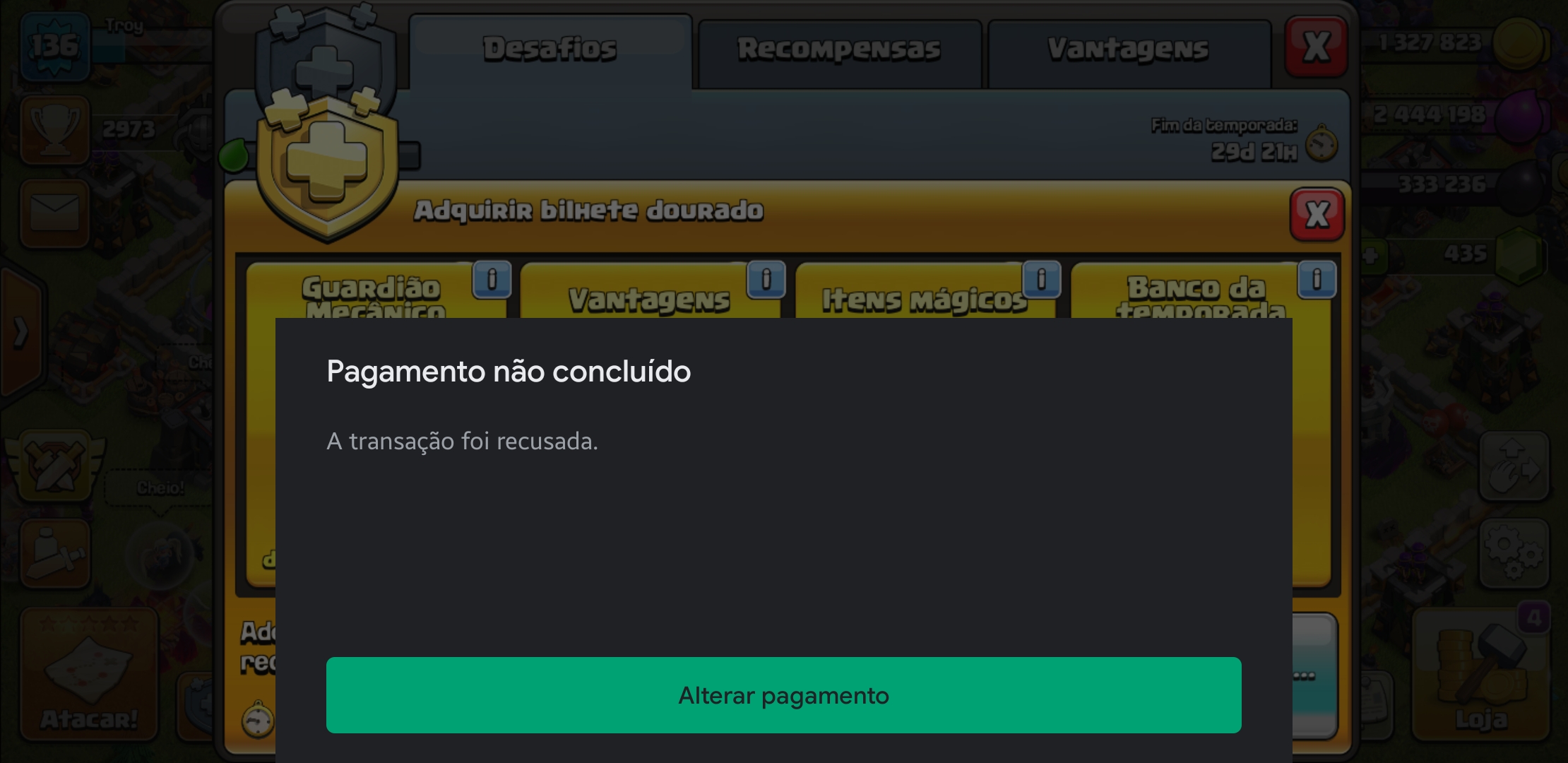 Não estou conseguindo fazer compras no jogo - Comunidade Google Play