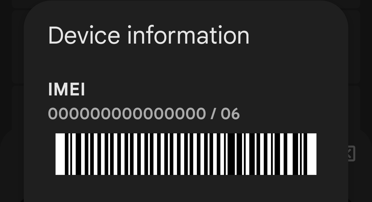 After updating to Android 16. The IMEI of my phone is nil like