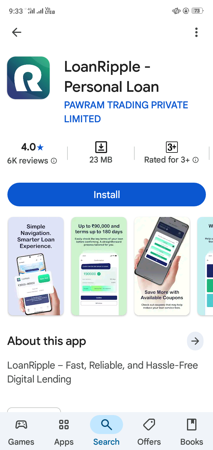 Loan ripple app fake app remove app - Google Play Community