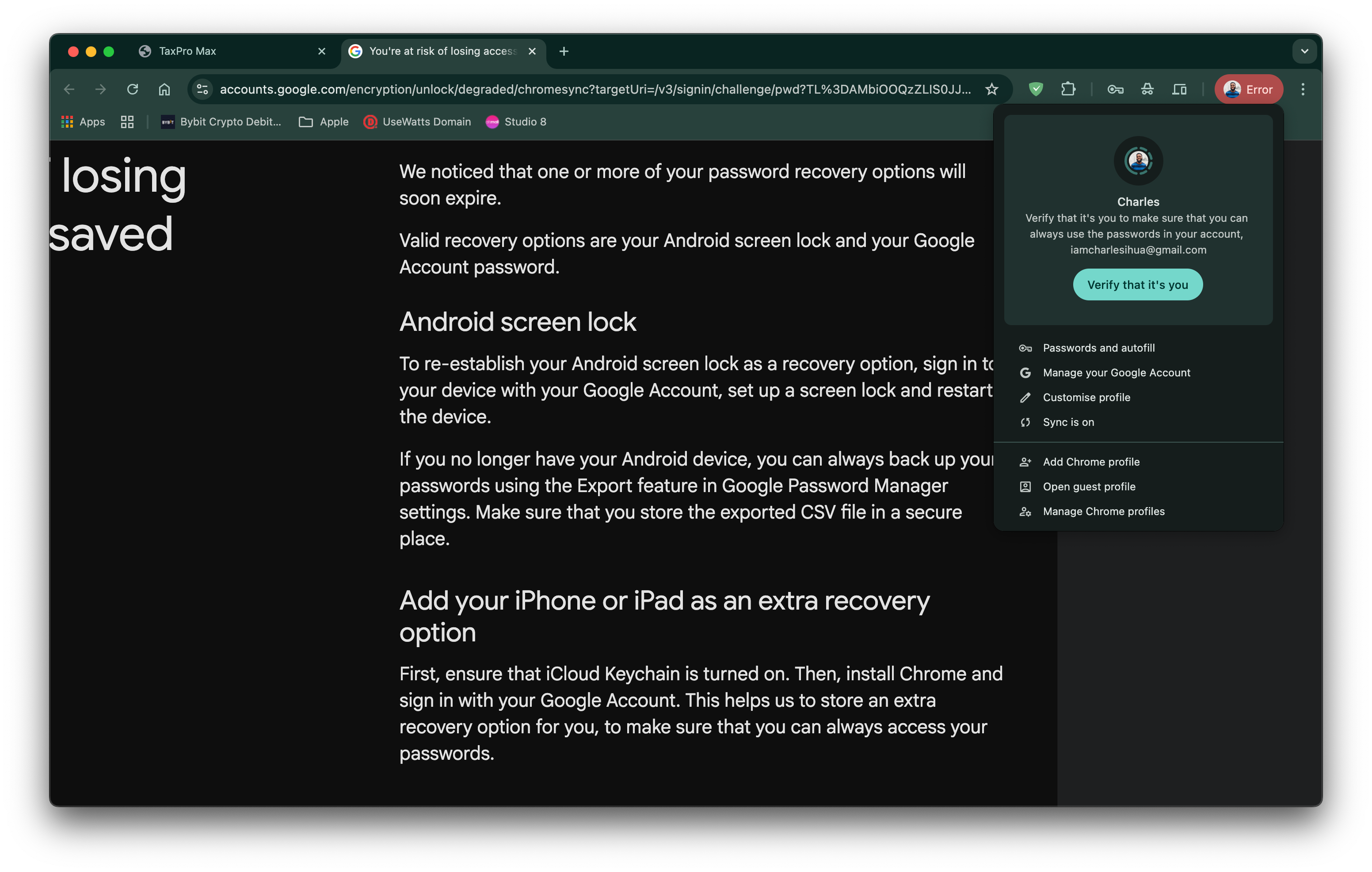 Sync Issue With Chrome - Google Chrome Community