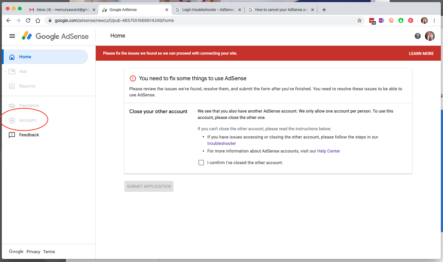 Can t close my duplicate AdSense account Google AdSense Community