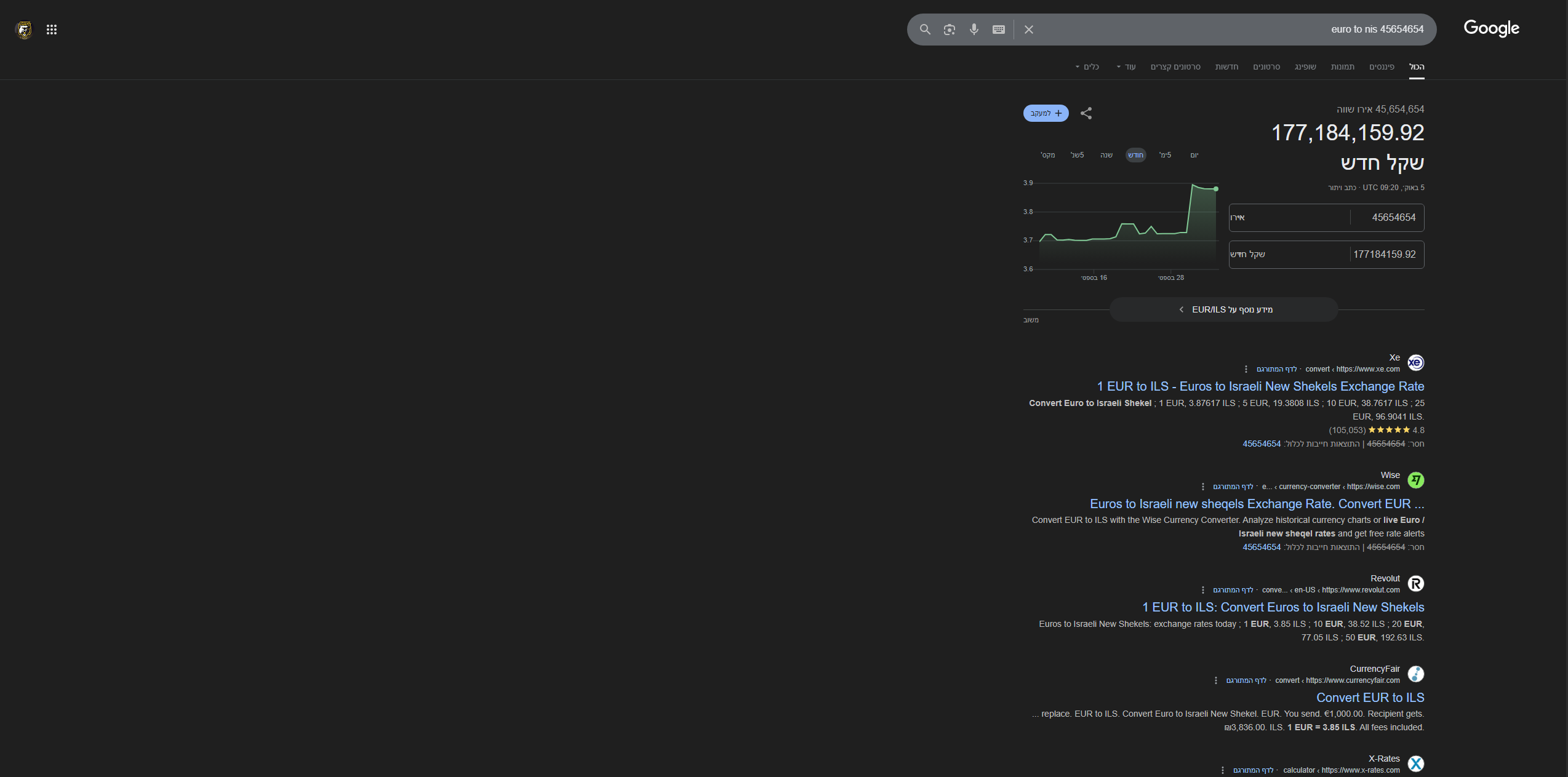 Live Currency Conversion Not Showing for USD to ILS in Google Search -  Google Search Community