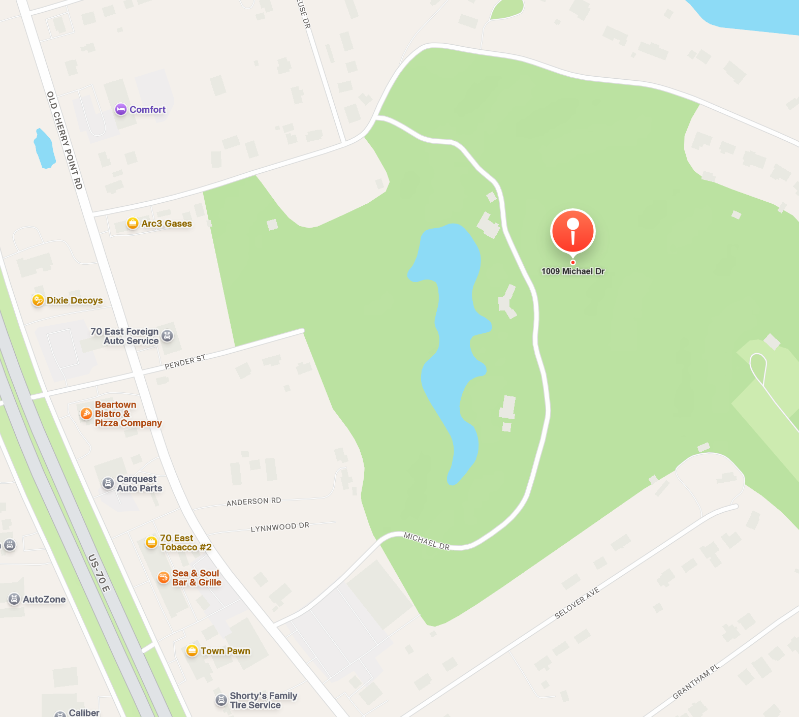 auto zone tobacco rd Incorrect private road in maps