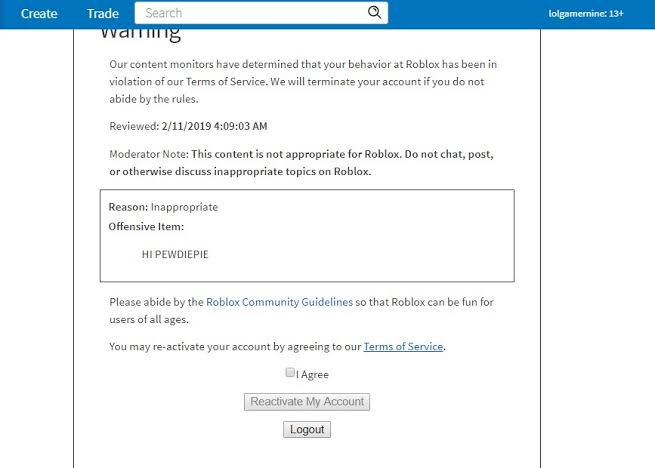 Terminated For Copyright Takedown Infringement Or Community Guidelines Permanently Disabled Account Youtube Community - roblox community rules