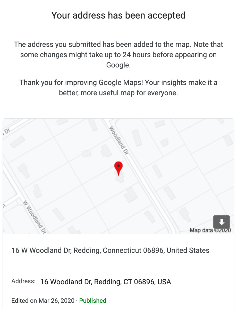 Usa Map With States And Cities Google Maps Address change approved but now has returned to original error 