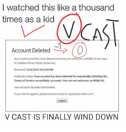 Account Has Been Deleted For Terms Of Service Improperly Violation Warning Help Google Account Community - roblox account deleted image