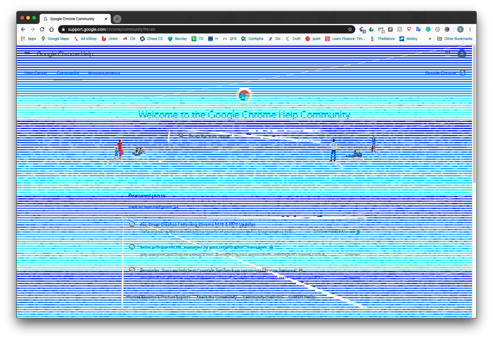 straight line down google chrome