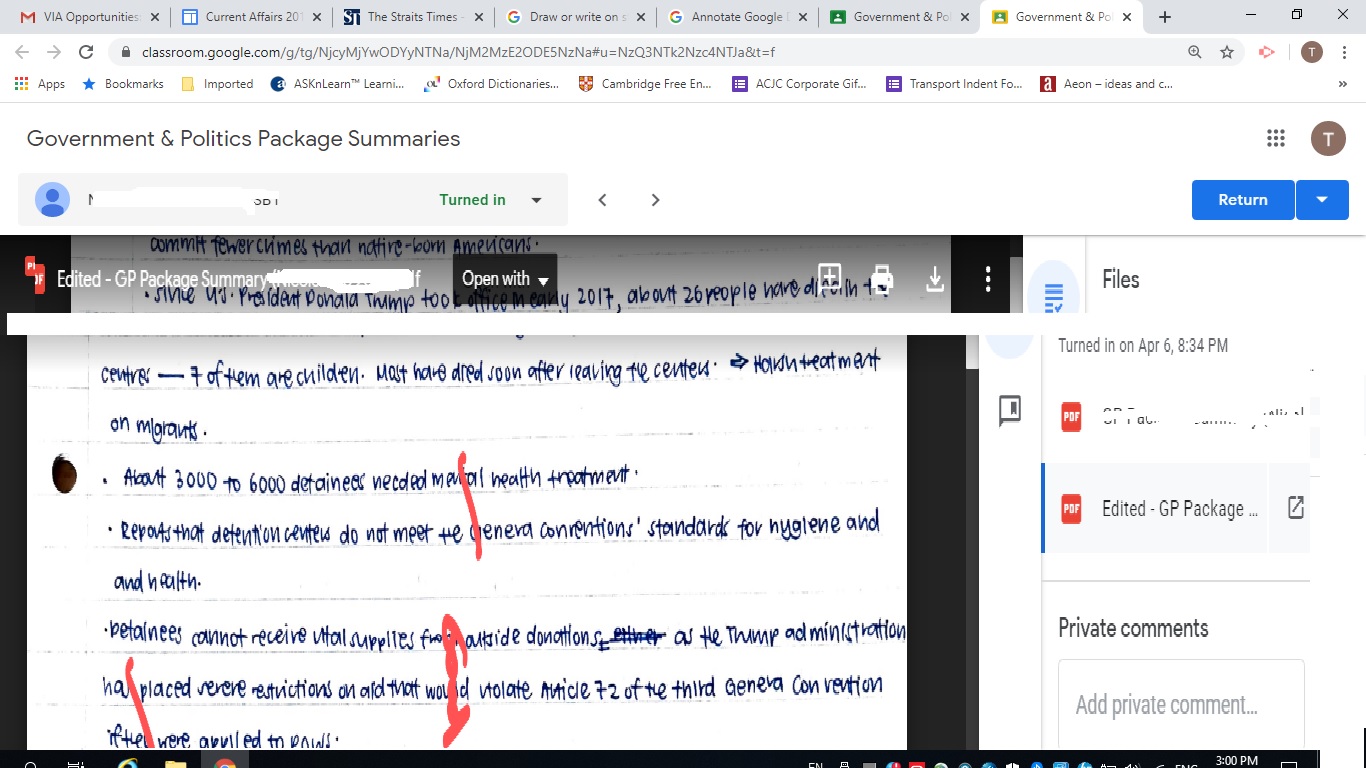 Annotations on Google Classroom using Stylus have the wrong