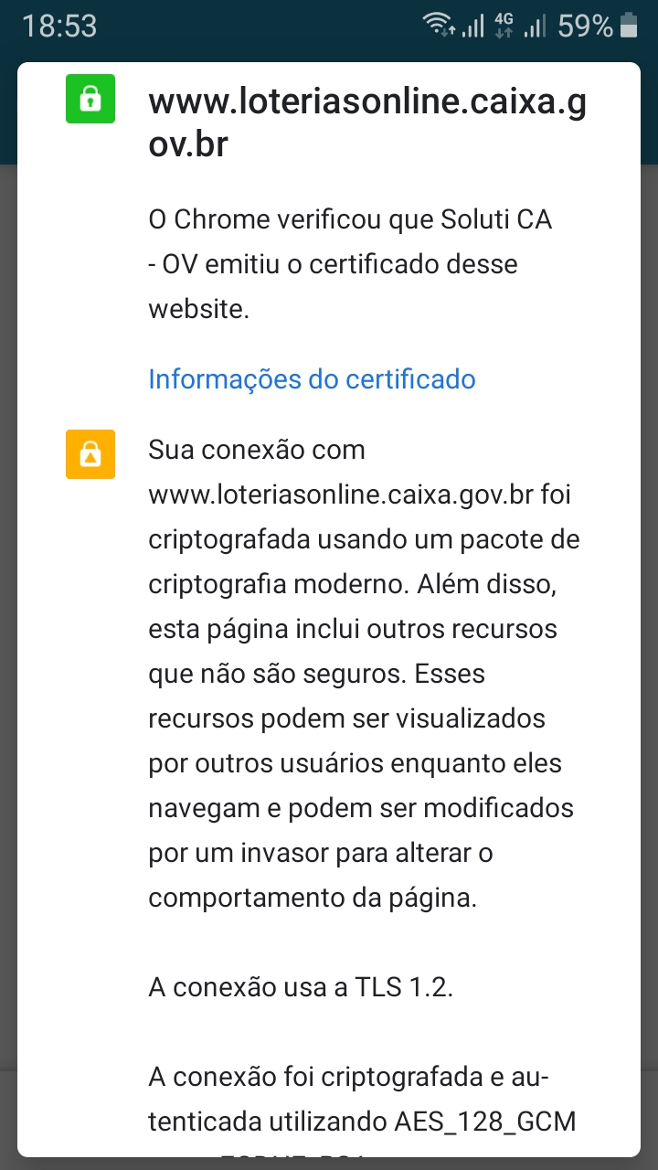 Nao consigo acessar site loterias on line? - Comunidade Google Chrome