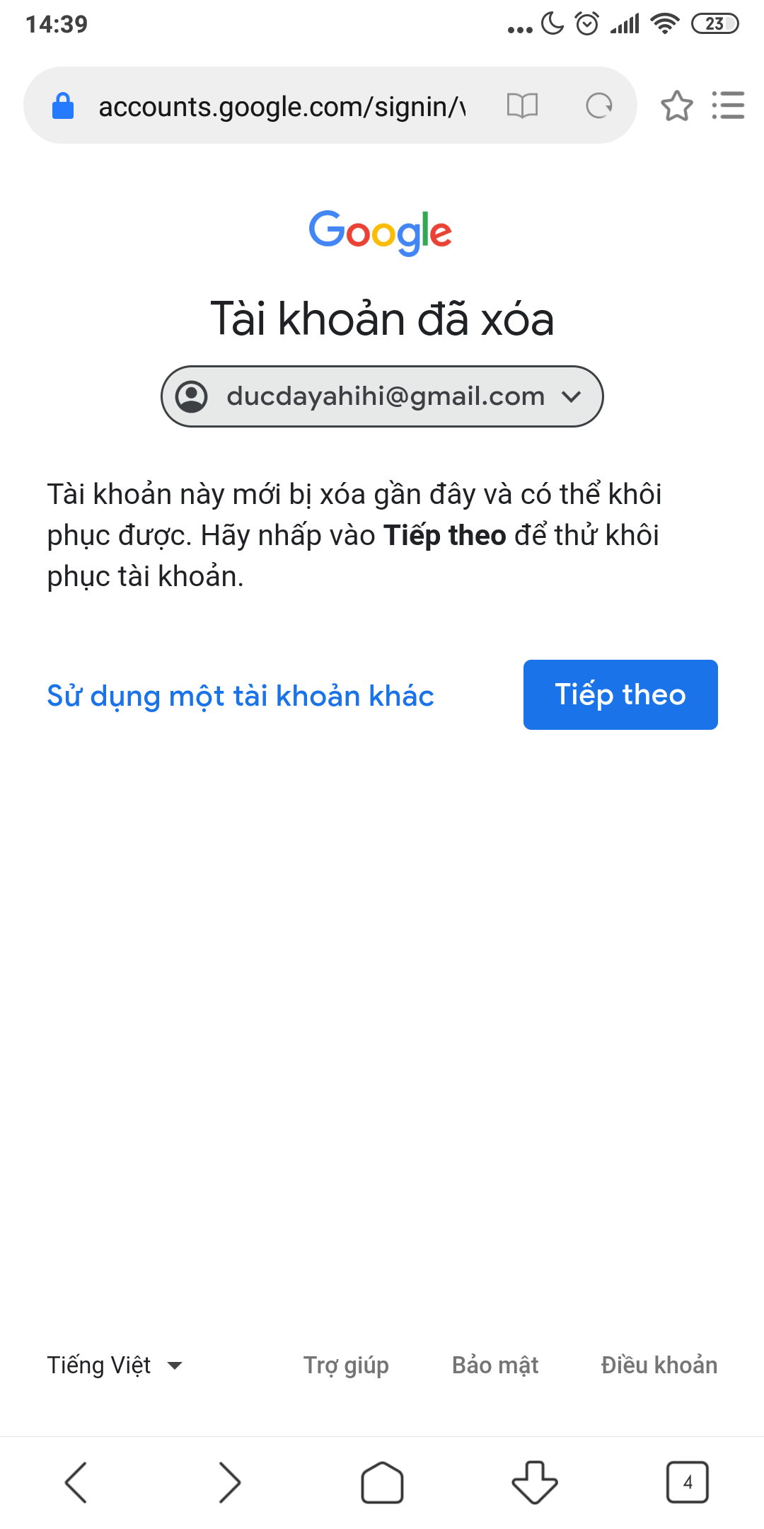 Tài Khoản Google Của Tôi Bị Hacker Đổi Gmail Khôi Phục, Đổi Số Điện Thoại Khôi  Phục Và Xoá Tài Khoản - Cộng Đồng Tài Khoản Google