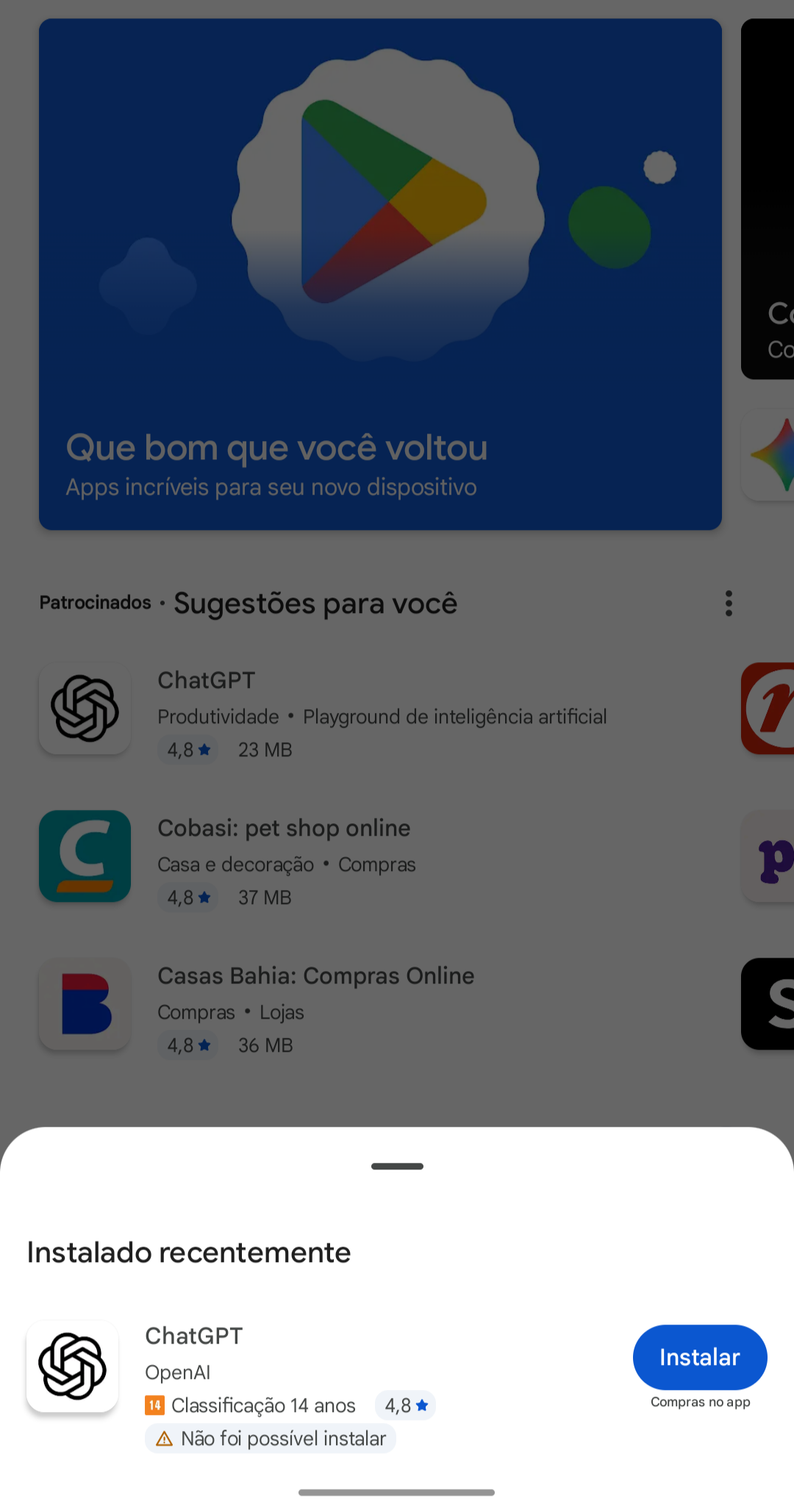 Erro ao baixar ou atualizar aplicativos - Comunidade Google Play