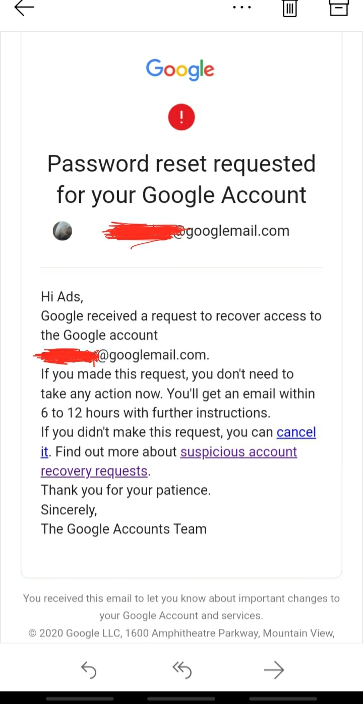 Google Not Sending Account Recovery Email Meaning I Cannot Get The Code To Recover My Account Gmail Community