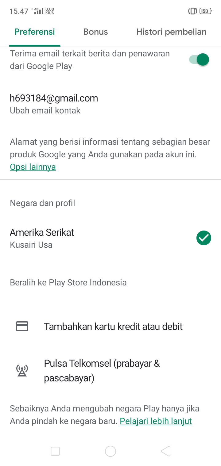 Saya Tidak Bisa Mengubah Negara Akun Play Store Saya Dari Amerika Ke Play Store Indonesia Komunitas Google Play