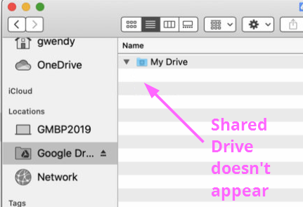 google drive mac finder integration