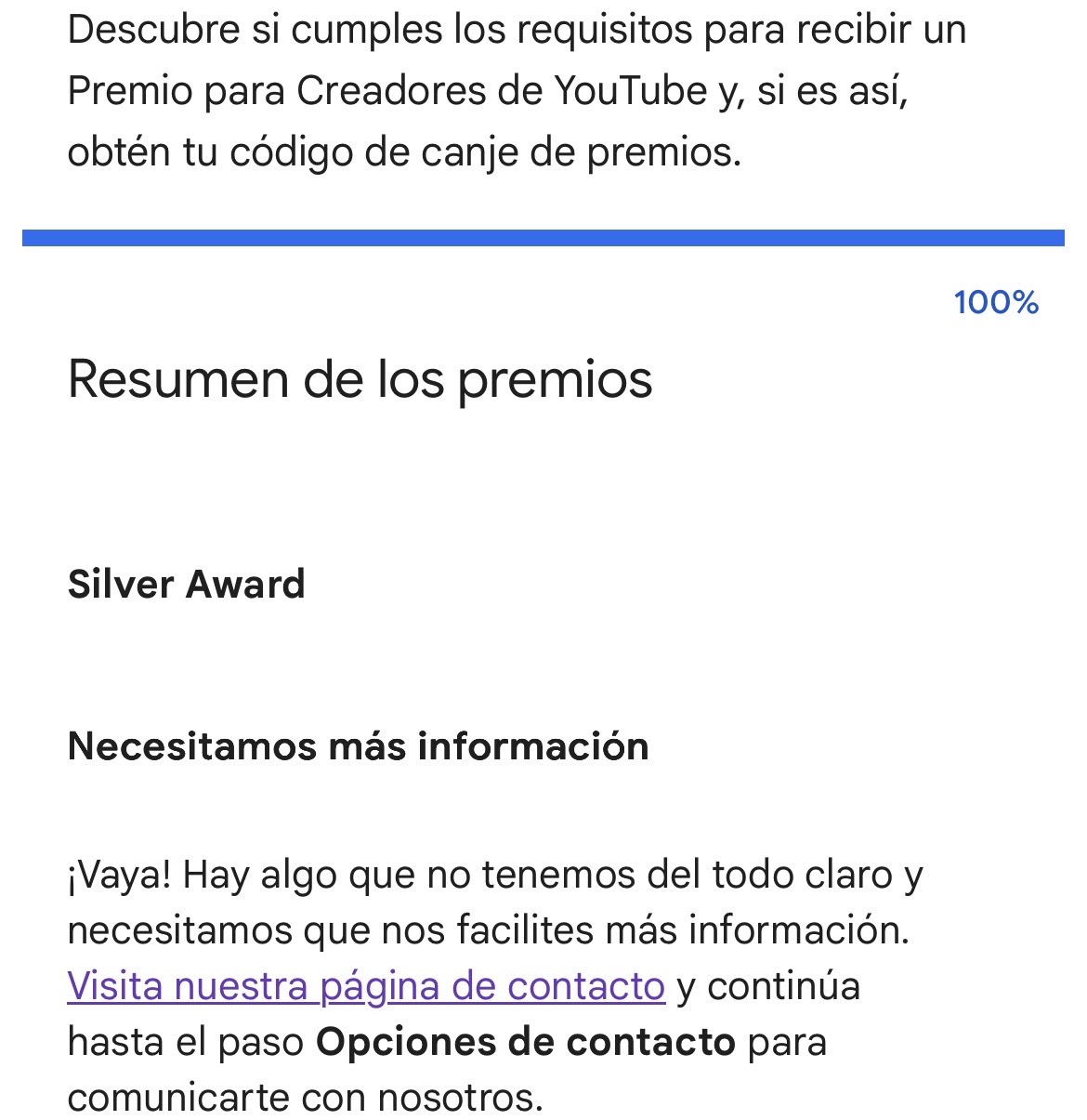 Silver Creator Award - Comunidad de YouTube