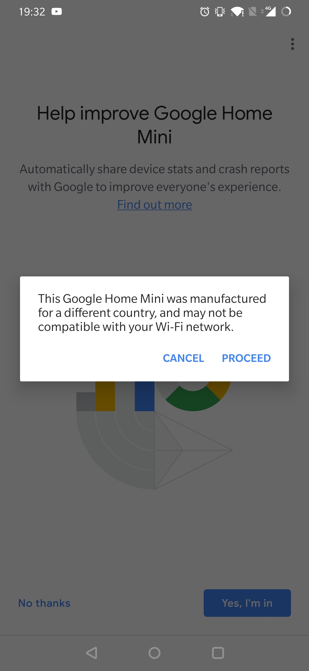 google home mini no wifi