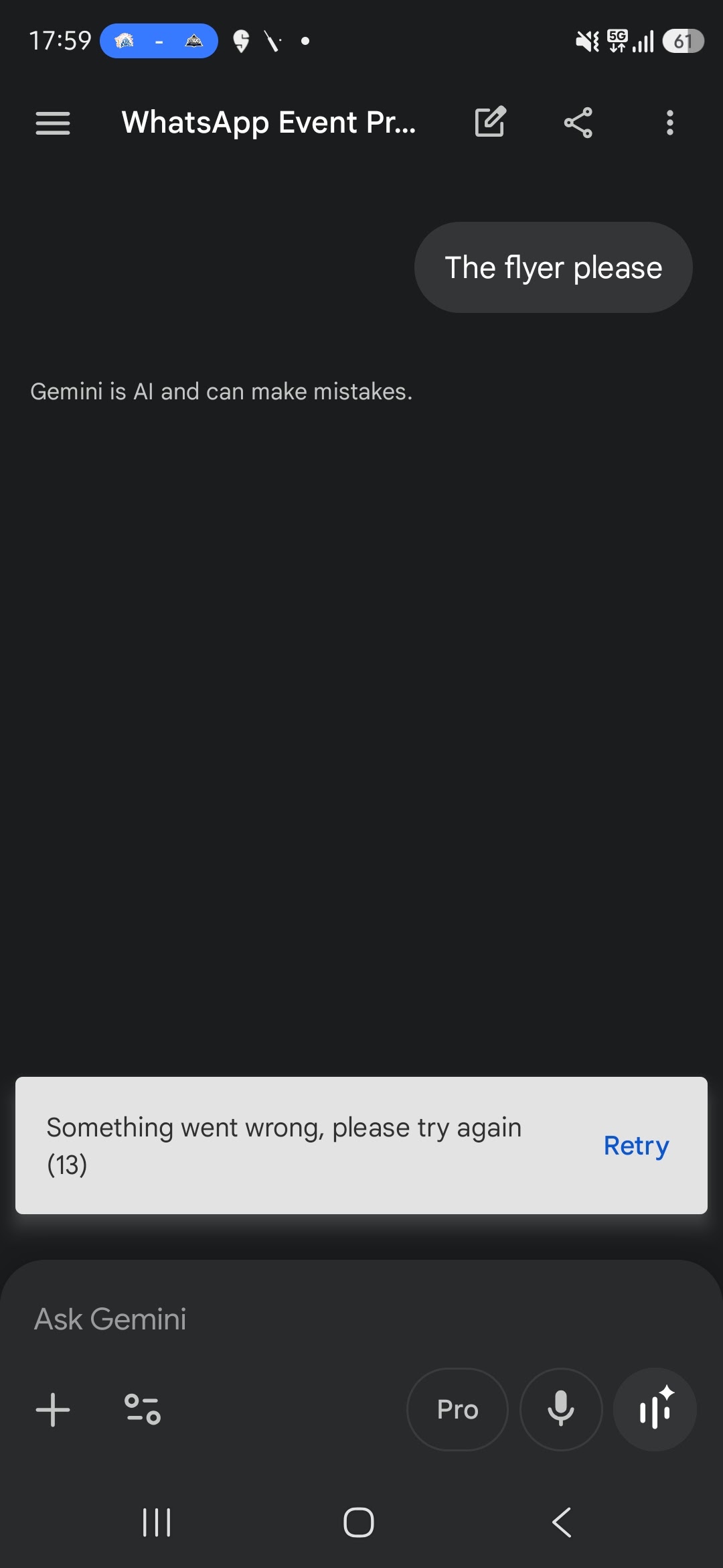 Error while using Nano Banana - Gemini Apps Community