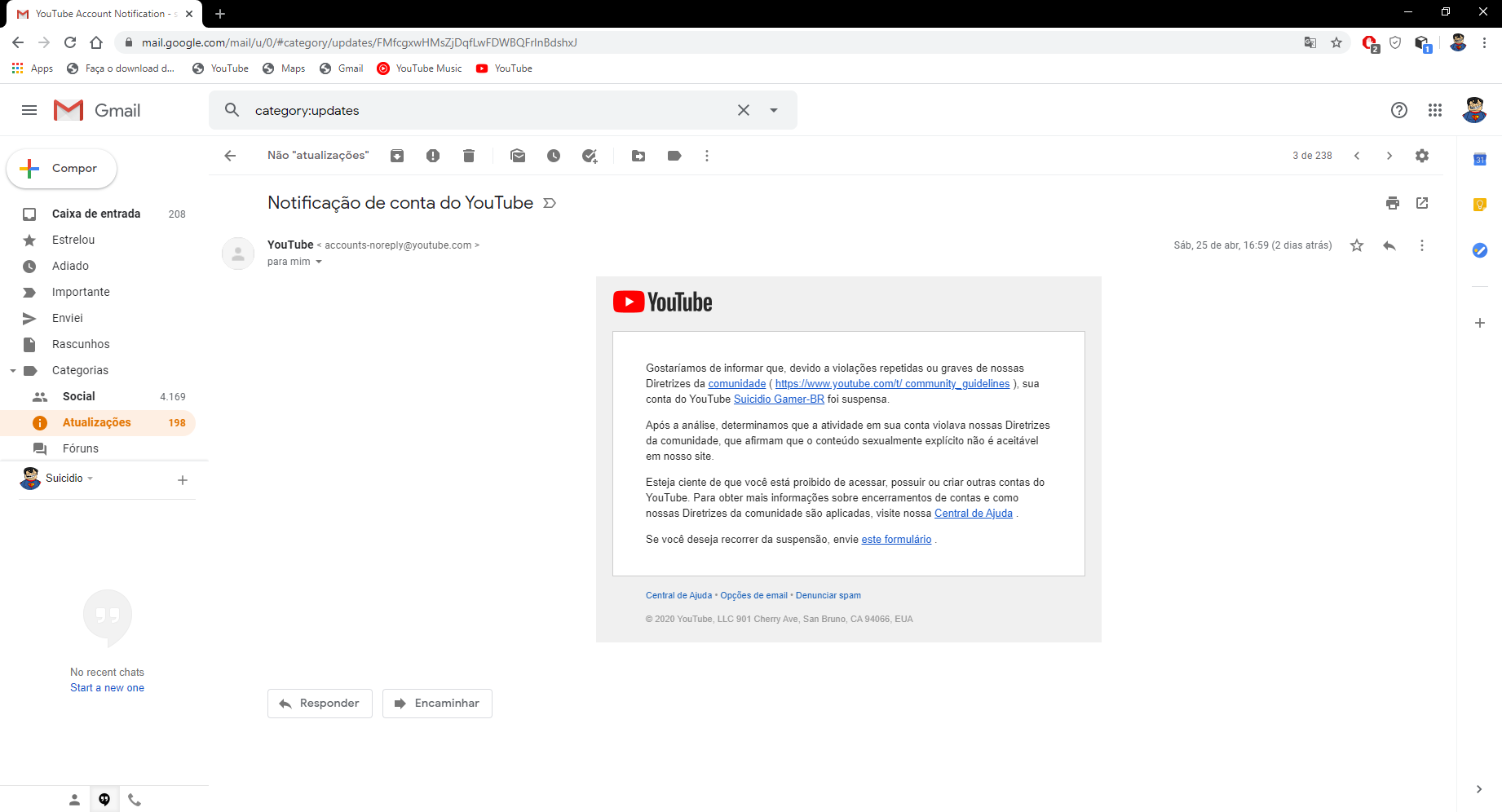 Hackearam minha conta do YouTube, oque fazer ? - Comunidade YouTube