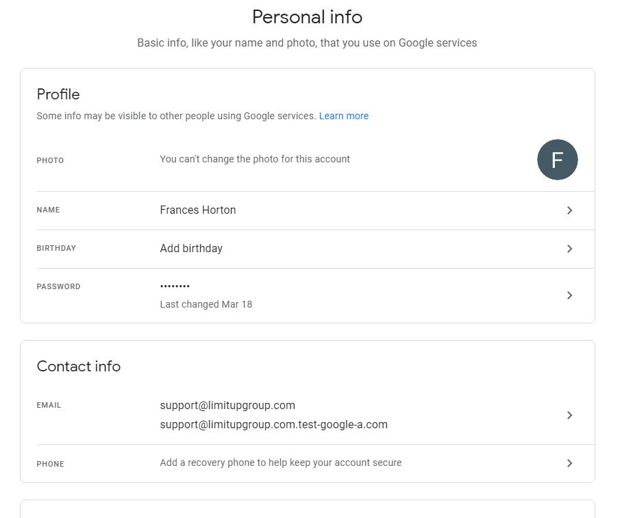 Cannot Change Name Or Picture On A Com Account Gmail Community