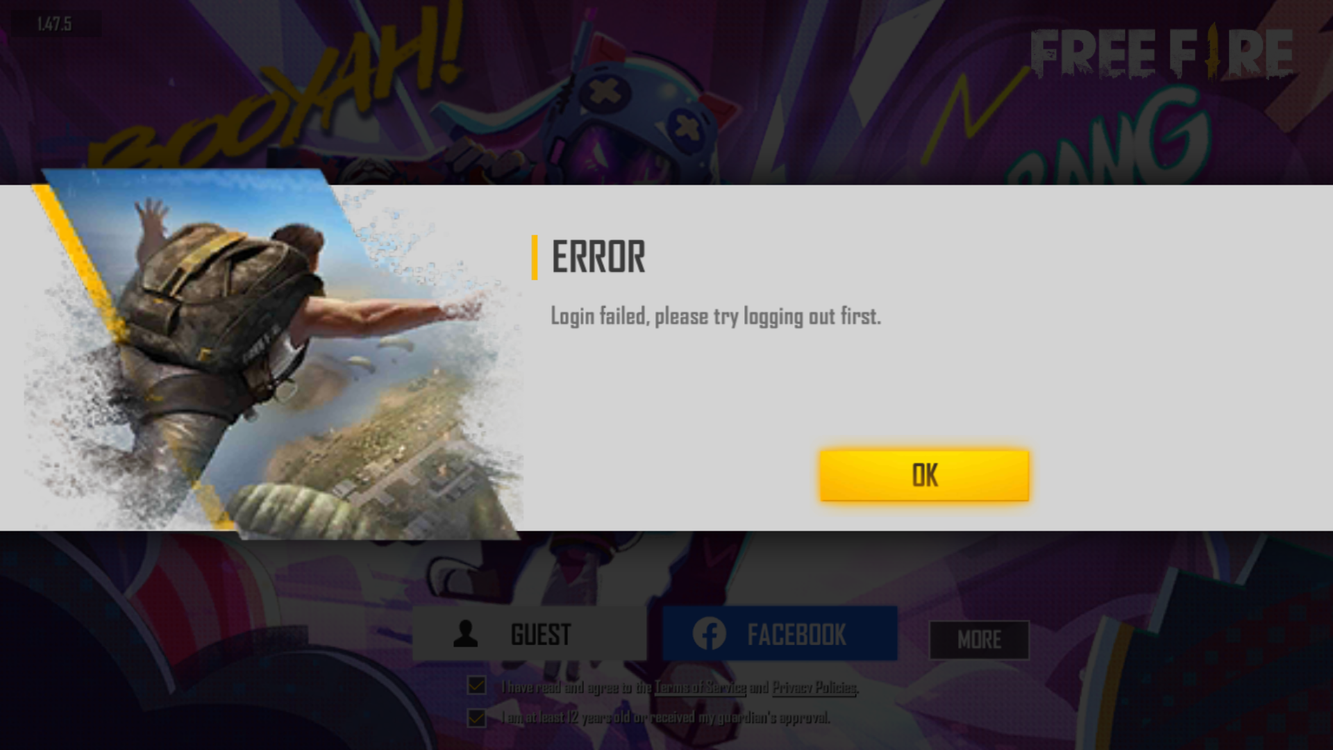 In Free Fire When I Used To Login With My Google Account It Shows Login Error Try Logging Out First Google Play Community