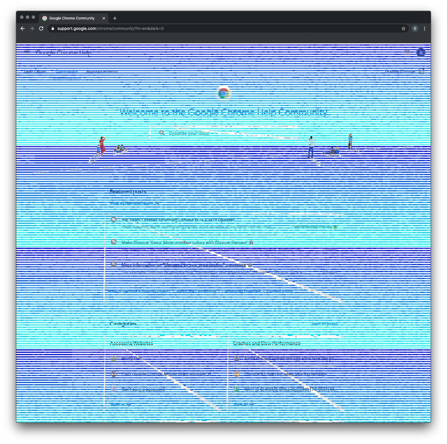 straight line down google chrome