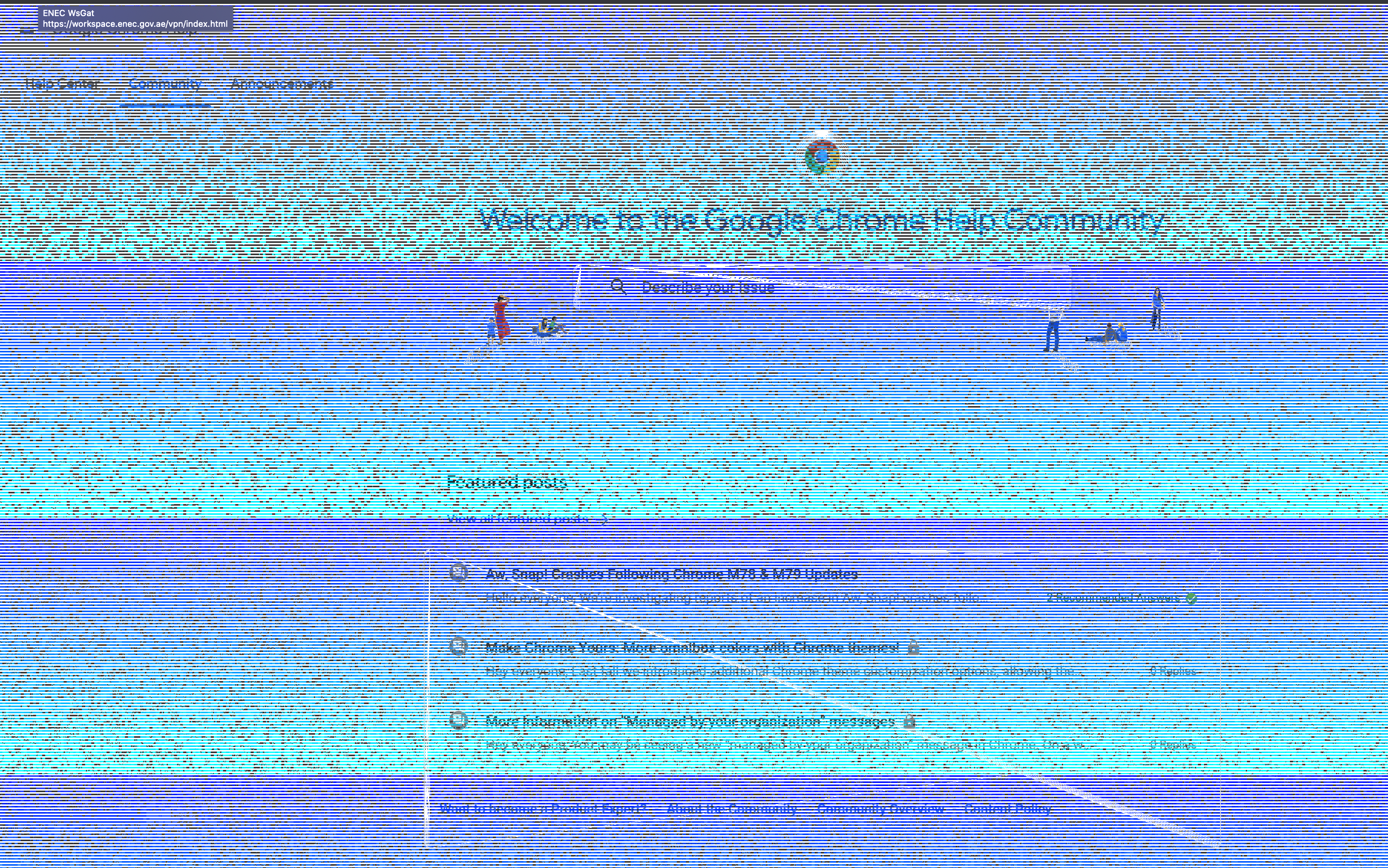 Why do some pages have terrible colour banding on them in Google