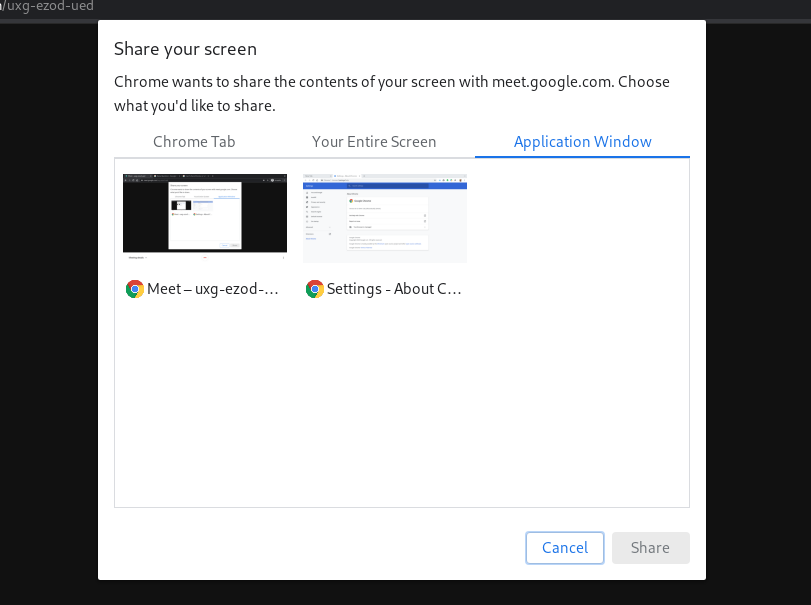 Can't share screen - Google Meet Community