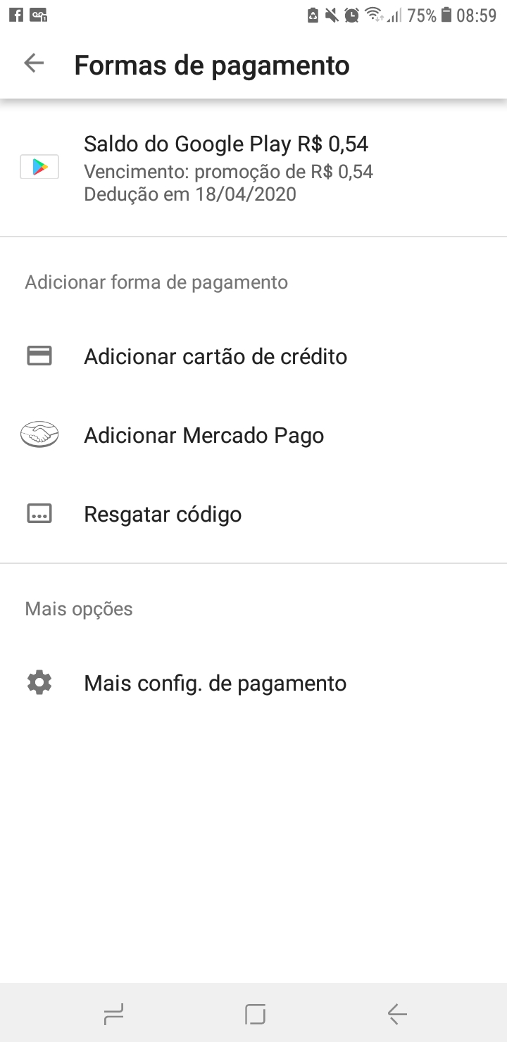 A compra foi cancelada e o crédito foi descontado no cartão - Comunidade Google  Play