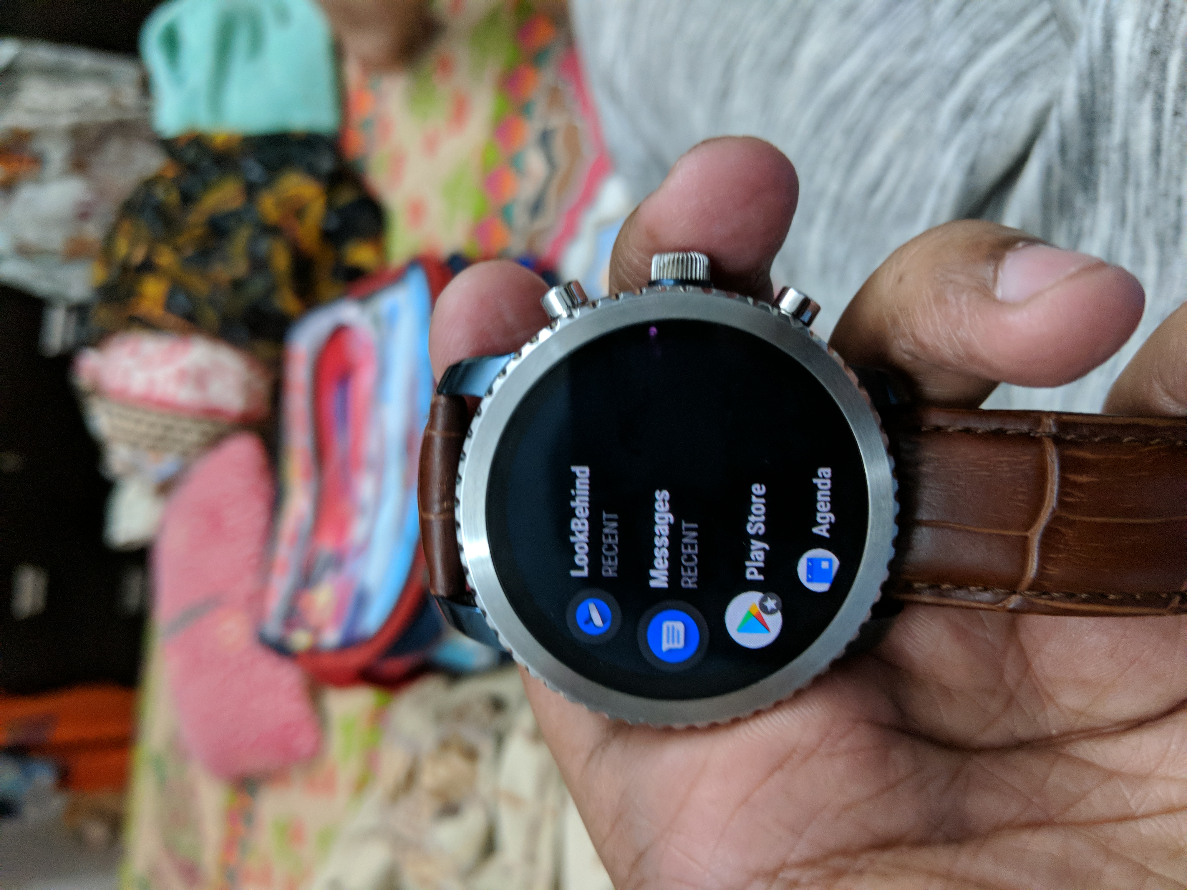 Messages app on my fossil q explorist 