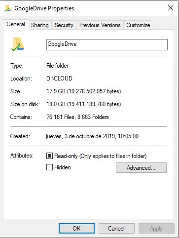 Como o Google Drive calcula o tamanho das pastas do armazamento contratado?  - Comunidade Google Drive