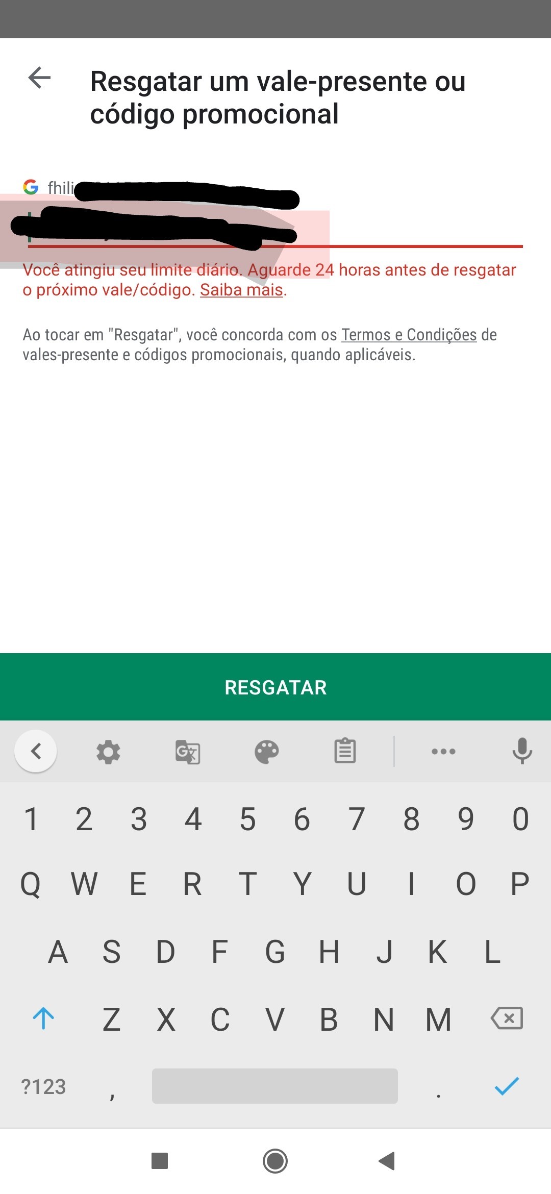 Comprar Código do Google Play R$ 100